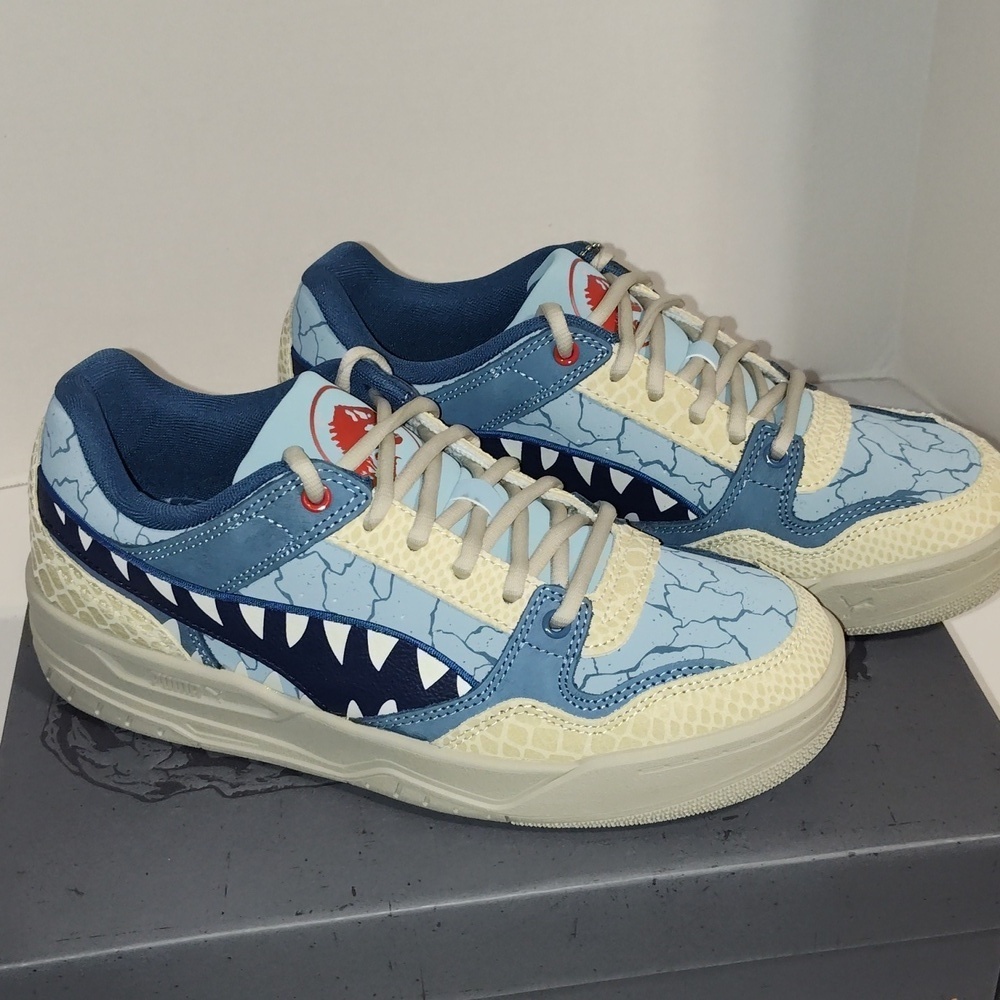 PUMA Men's X Jurassic World Rebound Retro Low-top Sneakers Size 9 Blue